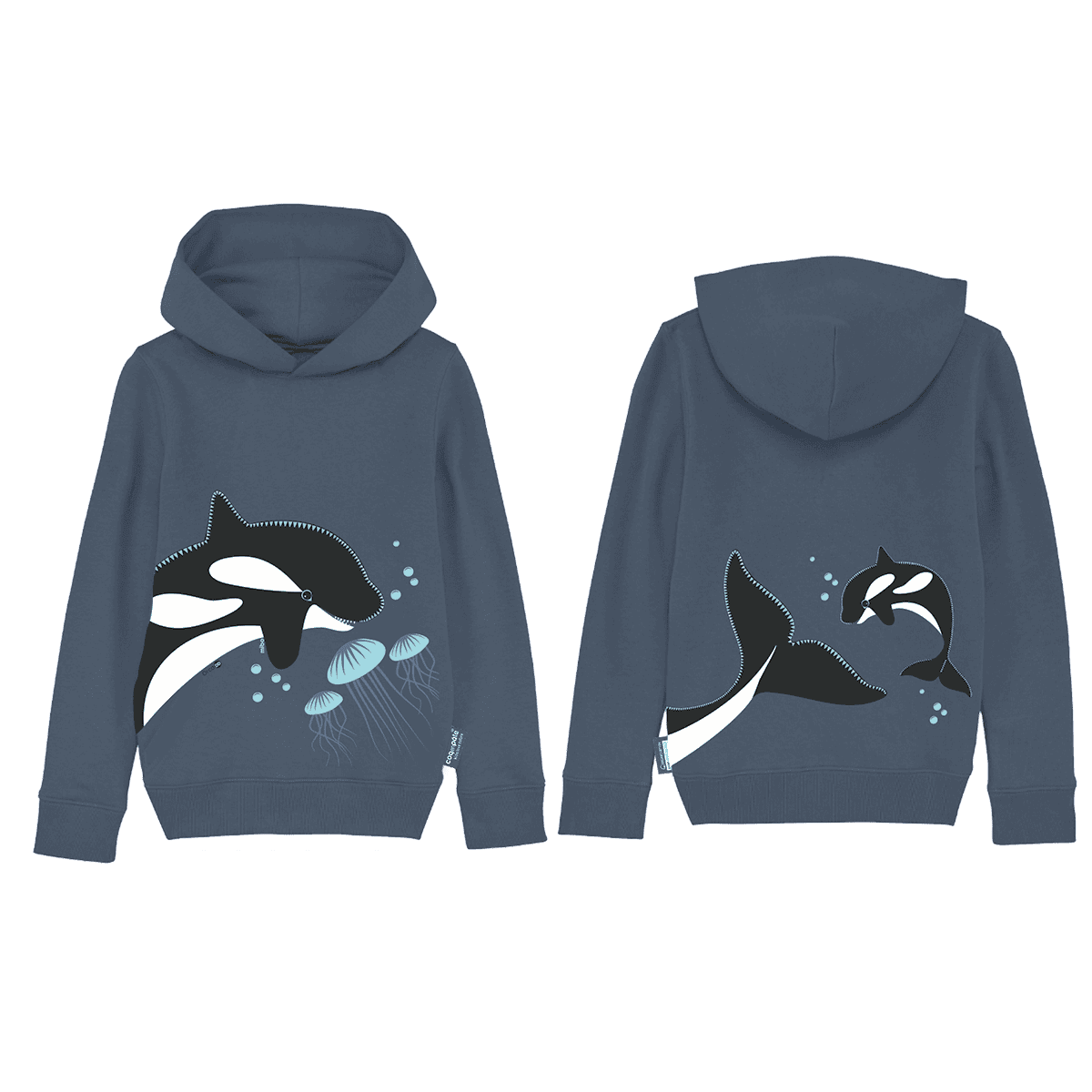 Orca long-sleeve adult hoodie - Coq en pâte